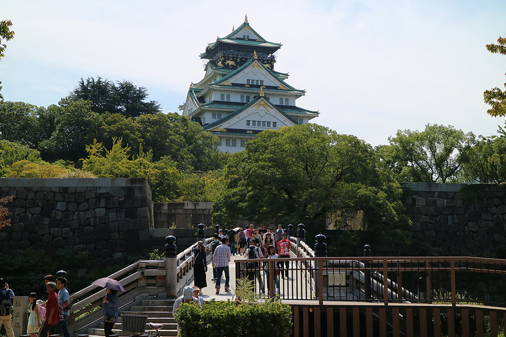 En el castillo de Osaka