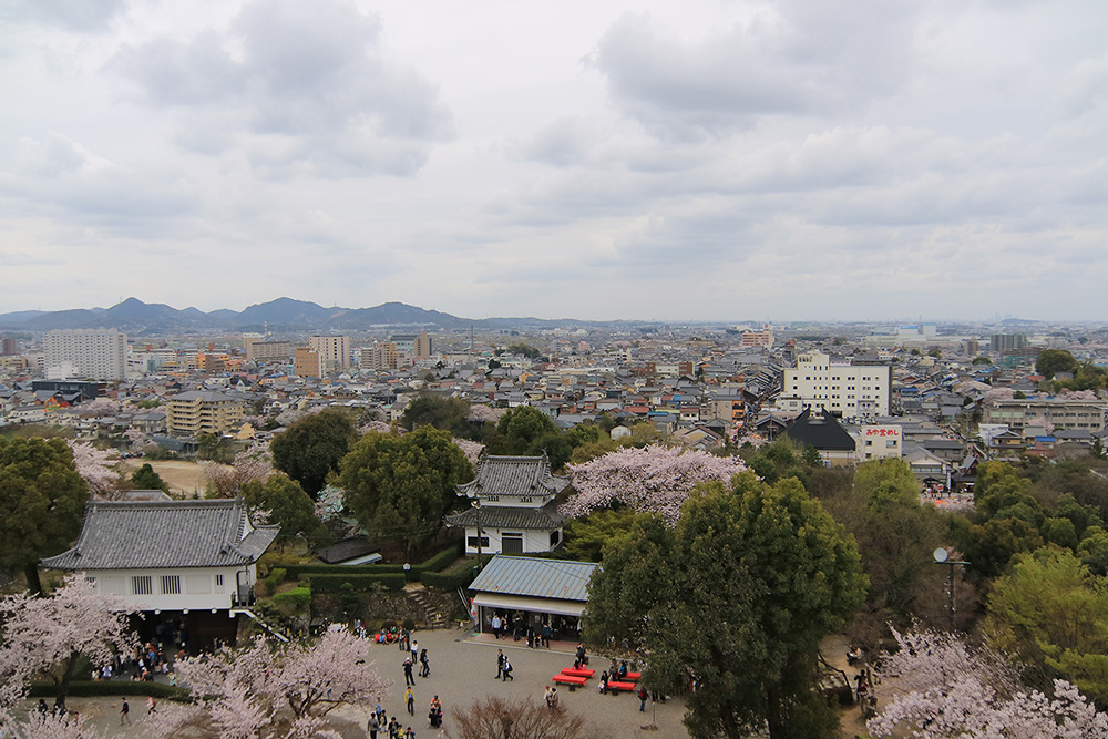 犬山城天守閣から南の情景