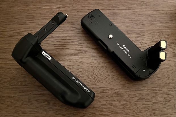 Battery packs solve the confusing batteries problem for SLR film cameras.